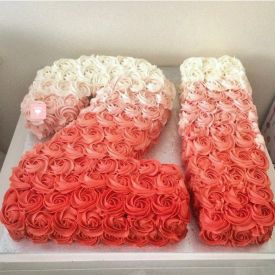 Floral Touch Fondant Cake