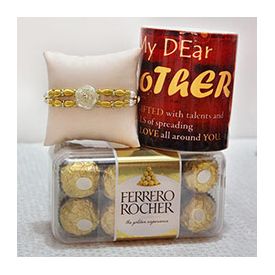 Ferrero Rocher of 200 gm ,mug ,rakhi