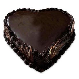 Heart Shape Truffle dark chocolate cake