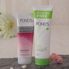 Ponds Face Wash And Tan Removal Scrub Combo