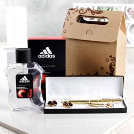 Adidas EDT Spray With Pen And Cufflinks Set