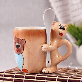 Animal Frame Mug With Spoon