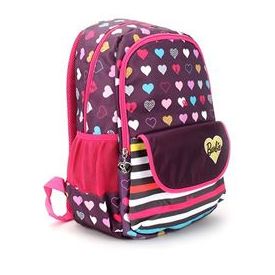 Barbie School Backpack Heart Print Pink And Purple