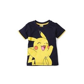 Babyhug Half Sleeves T-Shirt Pikachu Print - Navy
