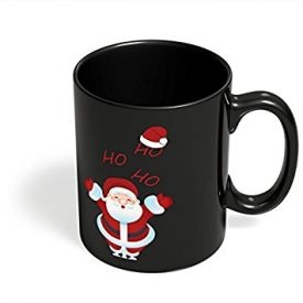 Santa Claus Ho-Ho Black Coffee Mug