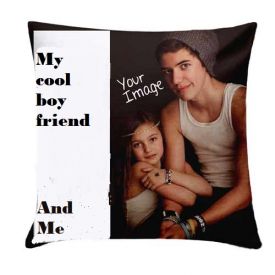 personalized cushion white and black