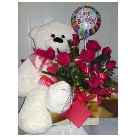 Red Roses and Balloons