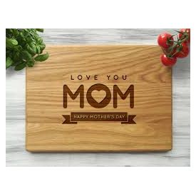 Love you Mom personalized wooden board