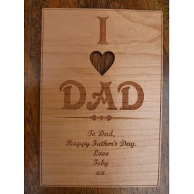 I Love Dad personalized Plaque