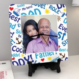Papa is My Everything Personalized Square Shaped Clock