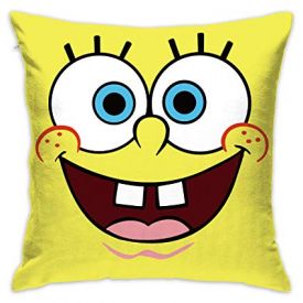 Spongebob yellow Silk Cushion