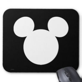 White micky icon mouse pad