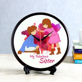 Fabulous sister round shaped clock