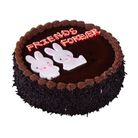 Friend Forever Round Shape Black Forest Cake