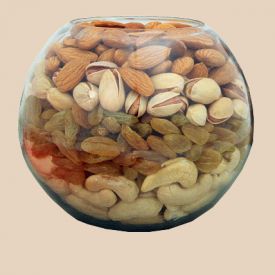 Round Glass With dry fruit