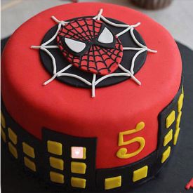 2 KG Round shape Spider Man Cake