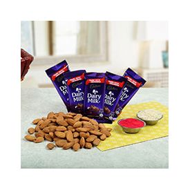 5 Cadbury Chocolate Almonds 100gms and Roli Chawal