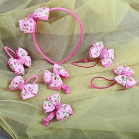 Pink Hair Accessory Set For Kids