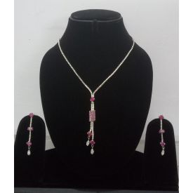 Crystal Necklace Drop Earrings Jewelry Set