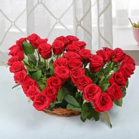 Twin Heart Shaped Flower Bouquet