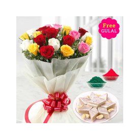 Mixed roses, katli with Colour