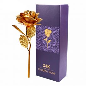 Golden Roses With Box