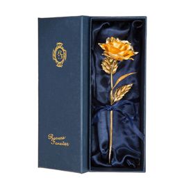 6 Inch Golden Roses With Box