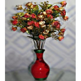 Artificial roses with vase