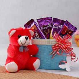 Choclates with soft toy