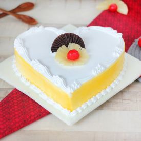 Pineapple heart Shape Cake